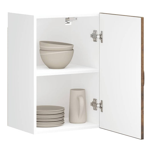 Kitchen Wall Cabinet "Kalmar" Engineered Wood Smoked oak 1x wall cabinet (1 door) 40 cm wide 40 cm high–1x wall corner cabinet 57 cm wide 80 cm high 1x wall cabinet (1 door) 40 cm wide 60 cm high