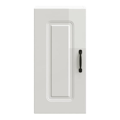 Front view of the high gloss white kitchen wall cabinet door