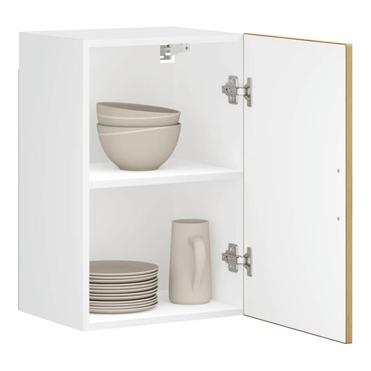 Kitchen Wall Cabinet "Porto" Engineered Wood Artisan oak 1x wall cabinet (1 door) 40 cm wide 40 cm high–1x wall corner cabinet 57 cm wide 80 cm high 1x wall cabinet (1 door) 40 cm wide 60 cm high