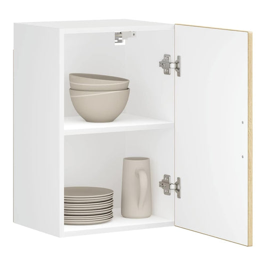 Kitchen Wall Cabinet "Porto" Engineered Wood Sonoma oak 1x wall cabinet (1 door) 40 cm wide 60 cm high–1x wall corner cabinet 57 cm wide 100 cm high 1x wall cabinet (1 door) 40 cm wide 60 cm high