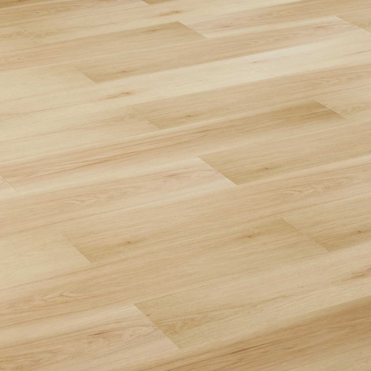 Close-up of the light maple laminate flooring planks laid out