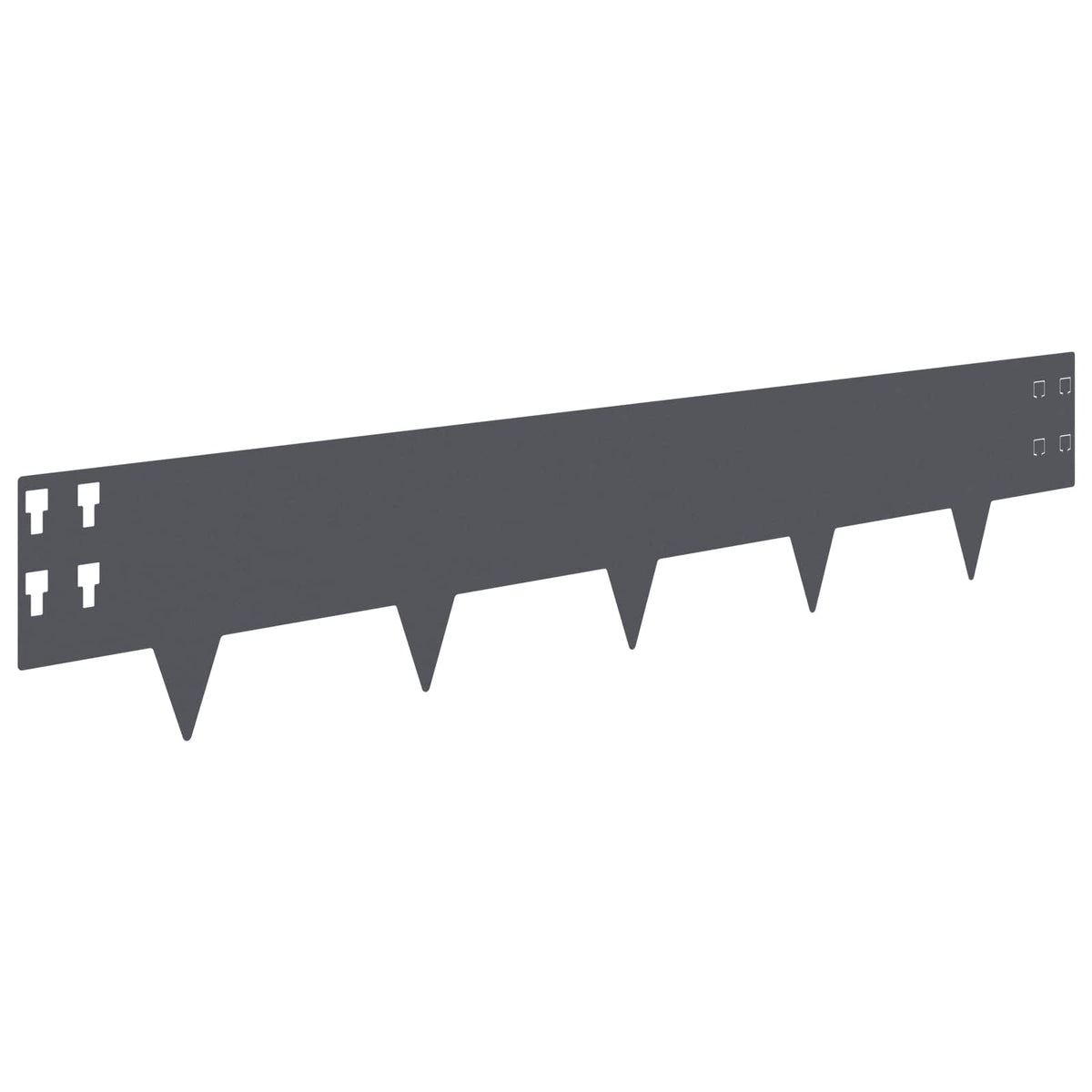 A single steel lawn edging piece shown from a slightly different angle