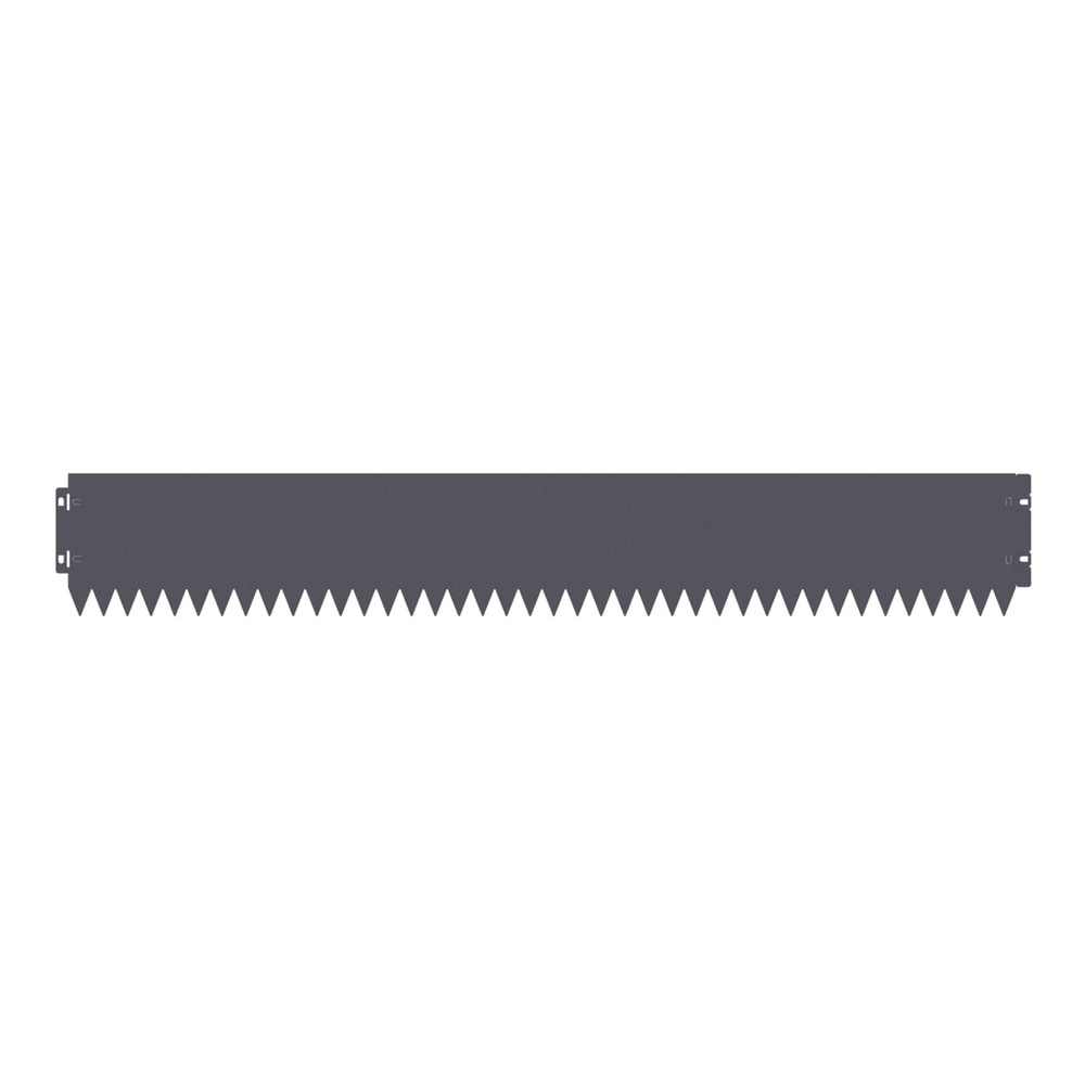 A single anthracite steel garden border shown flat against a white background
