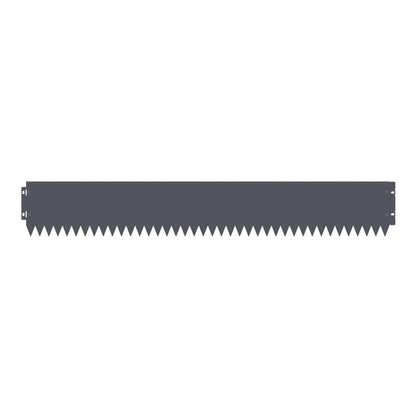 A single anthracite steel garden border shown flat against a white background