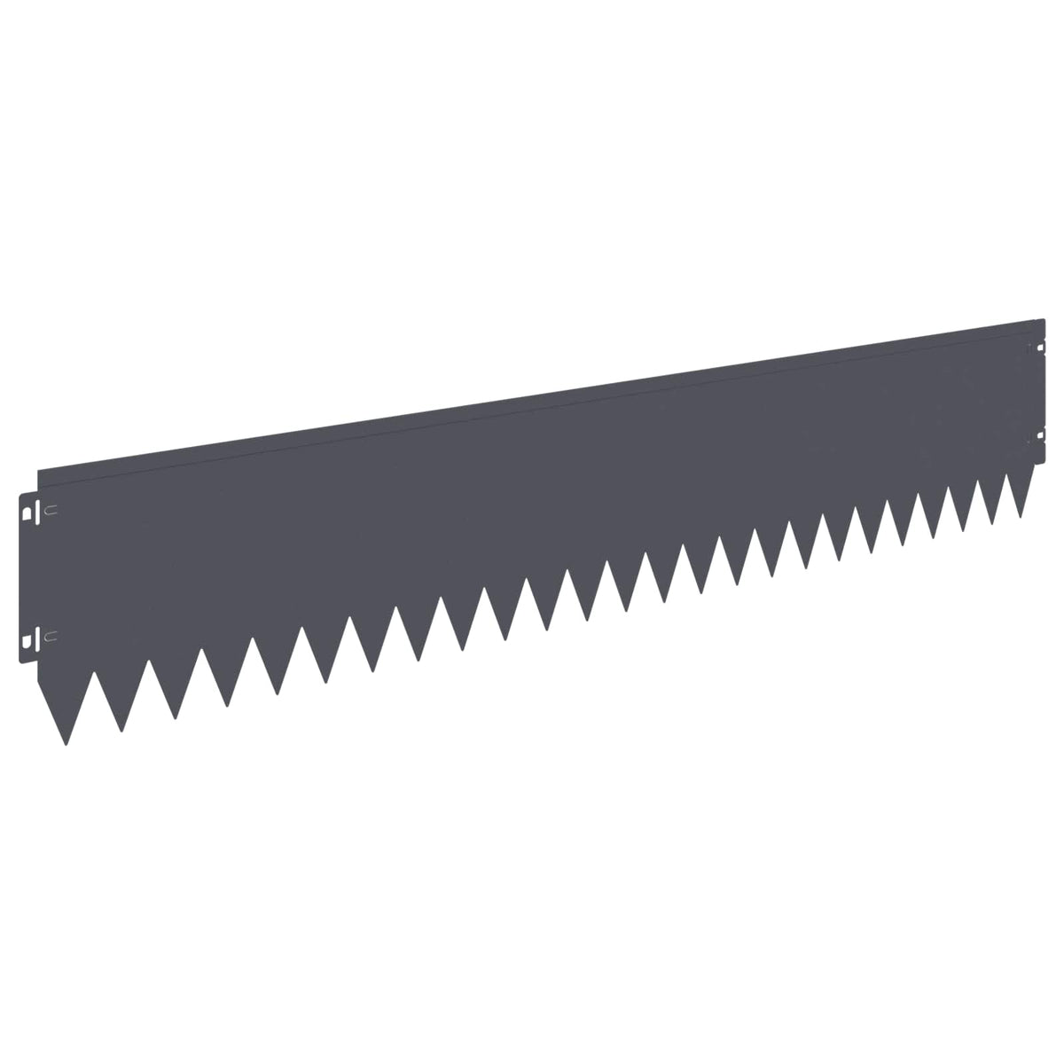 Lawn Edging 10 pcs Steel Anthracite, the garden border panel showing the interlocking connection points on the sides