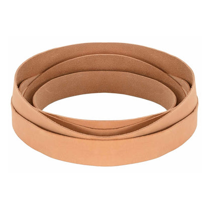vidaXL Leather Strap 1 Light Brown Leather, a rolled strip of light brown leather