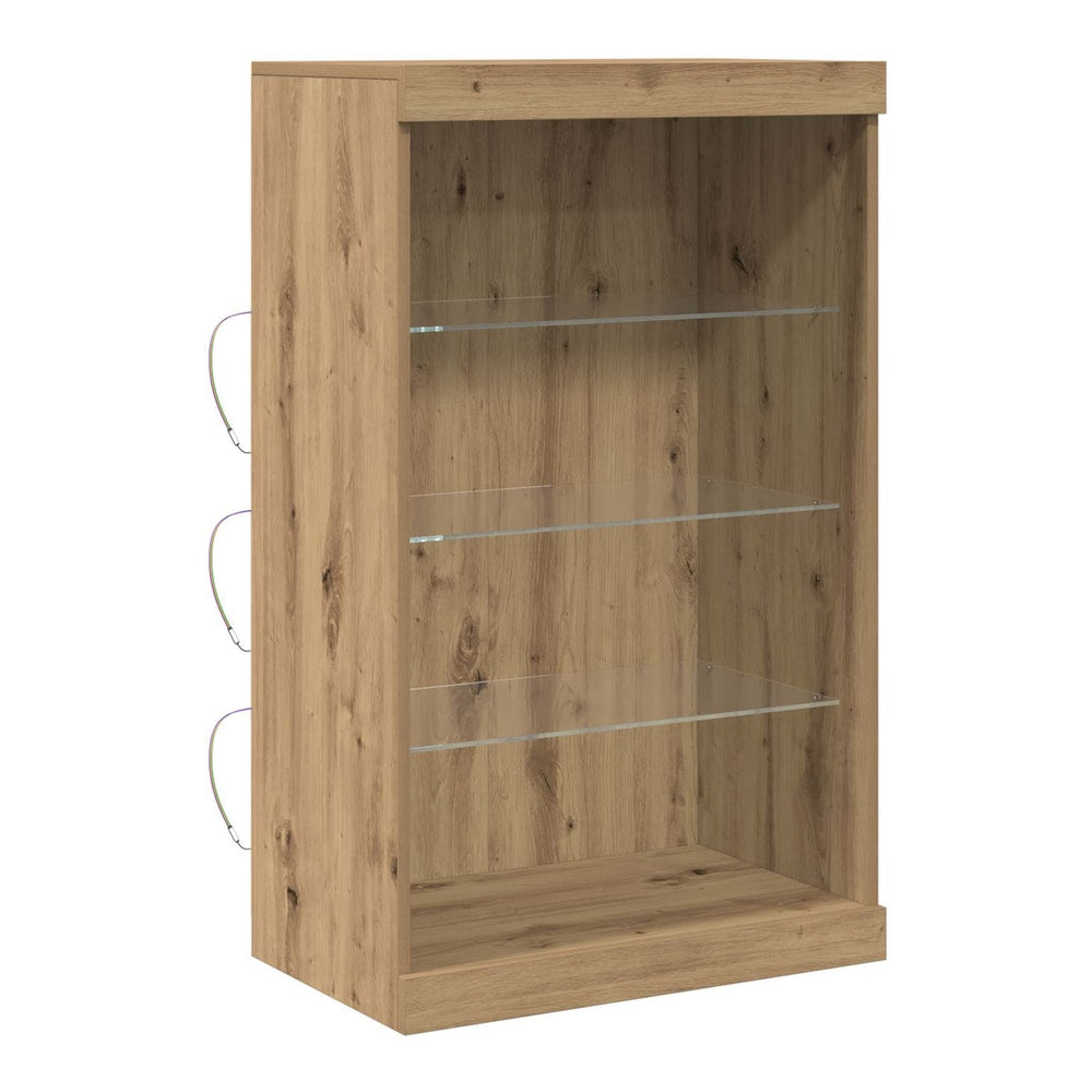 Buffets & Sideboards with glass shelves and wooden doors