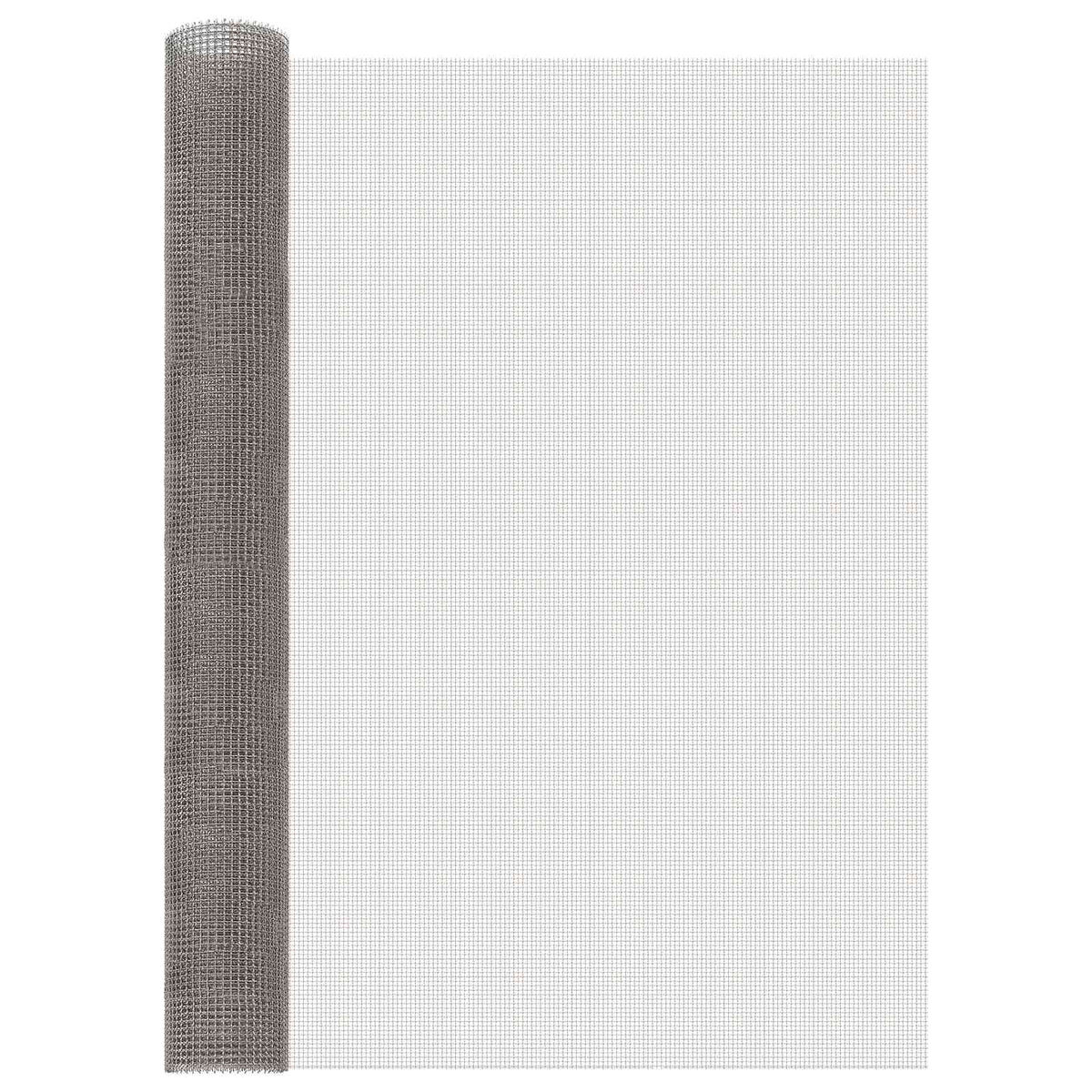 vidaXL Mesh Screen 3 Mesh Stainless Steel 201 Silver, a roll of fine mesh screen on a white background