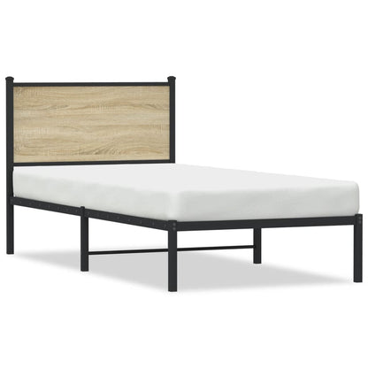 Metal Bed Frame without Mattress Sonoma Oak