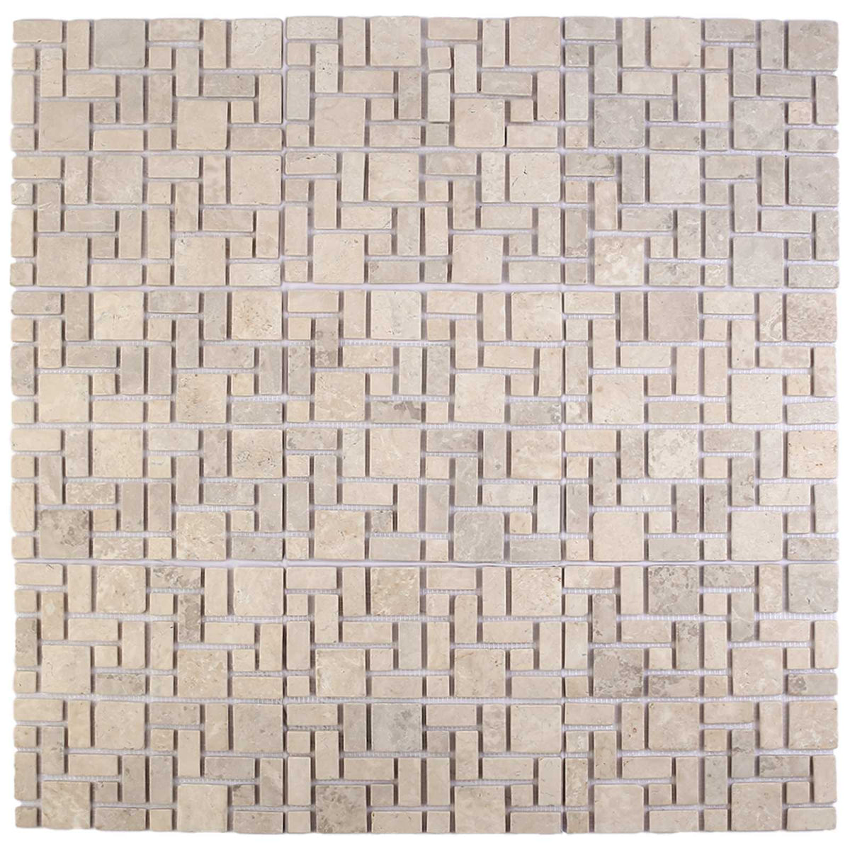 the marble flooring tiles viewed from directly above to show the full pattern