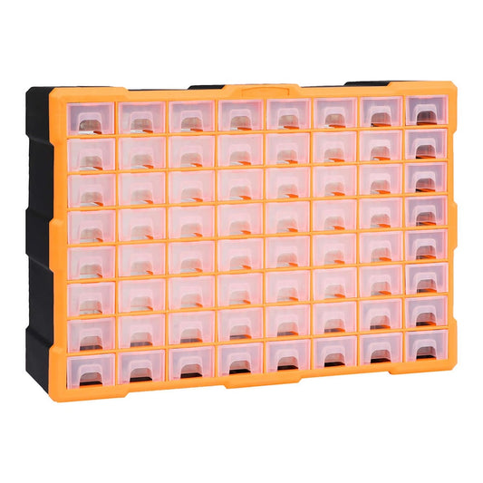 Multi-drawer Organiser with 64 Drawers shown from an angled perspective