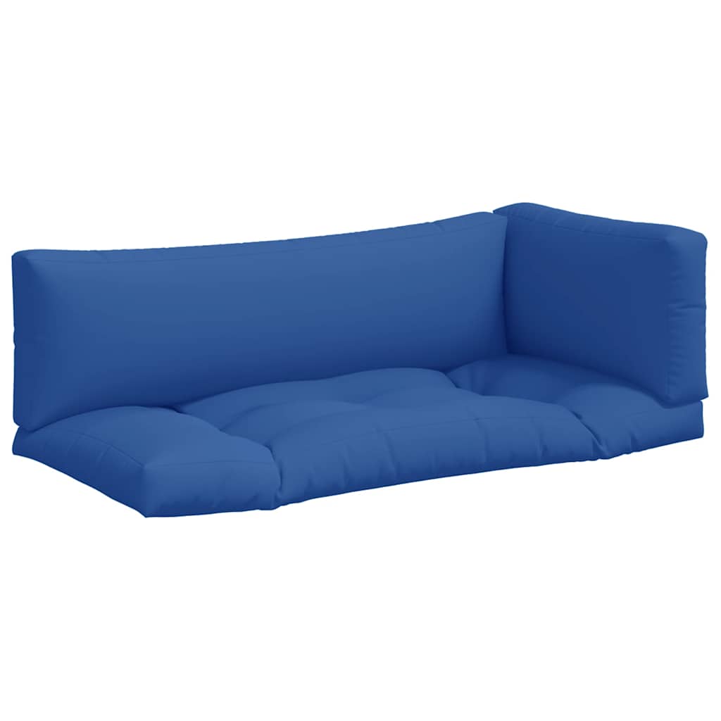 The blue corner pallet sofa cushion set