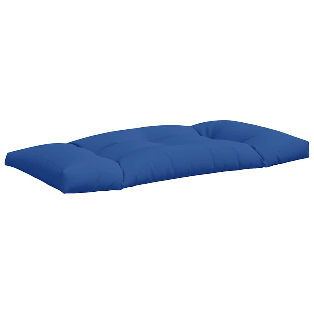A single blue pallet sofa seat cushion