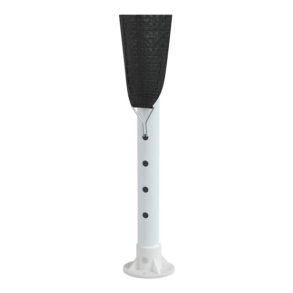 Close up of the adjustable leg of the party tent with holes