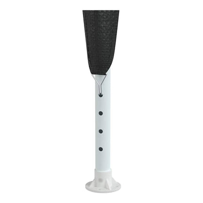 Close up of the adjustable leg of the party tent with holes