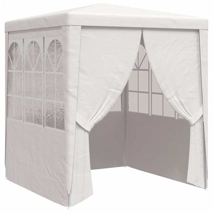 the white party tent with side walls showing the entrance