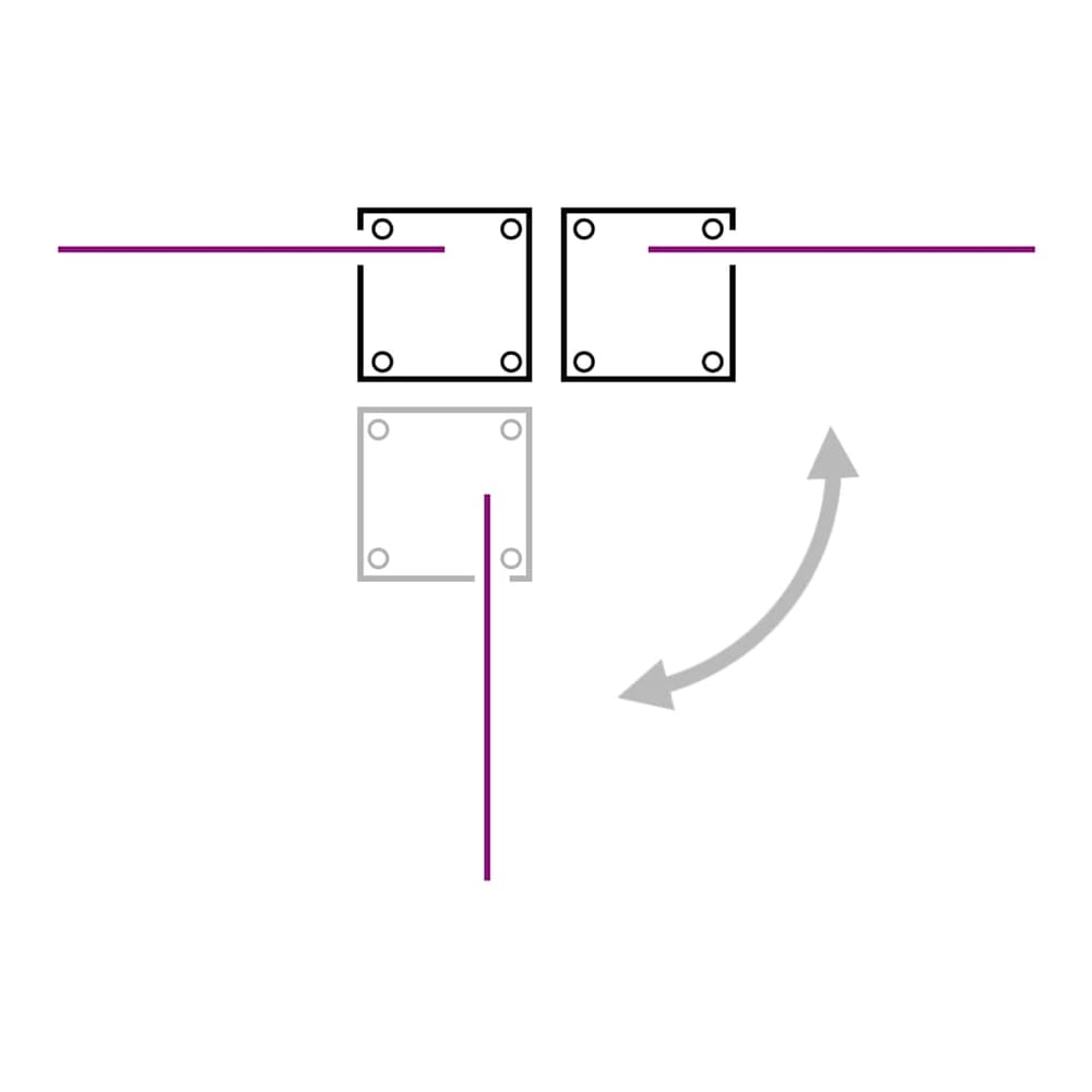 Diagram showing how to attach the retractable awning posts