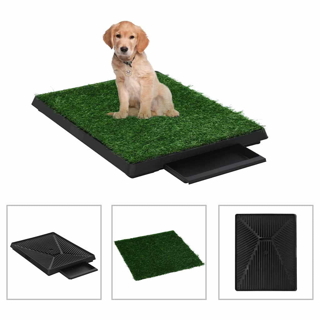 Pet Toilets 2 pcs with tray and faux turf grass mat