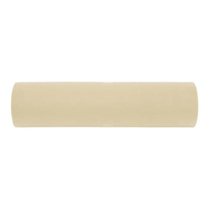 A close-up of the beige plant fleece material rolled up