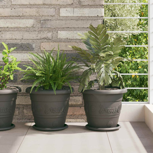 Plant Pots Plastic Black Ø 26 x 21.5 cm