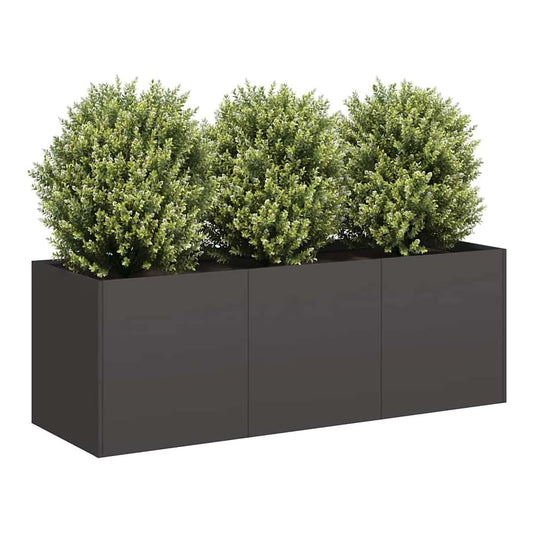 Planter 120x40x40 cm Cold-rolled Steel Depth 40 cm Height 40 cm Width 120 cm Black