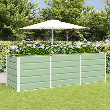 Planter 160 x 80 x Steel Height 75 cm Green