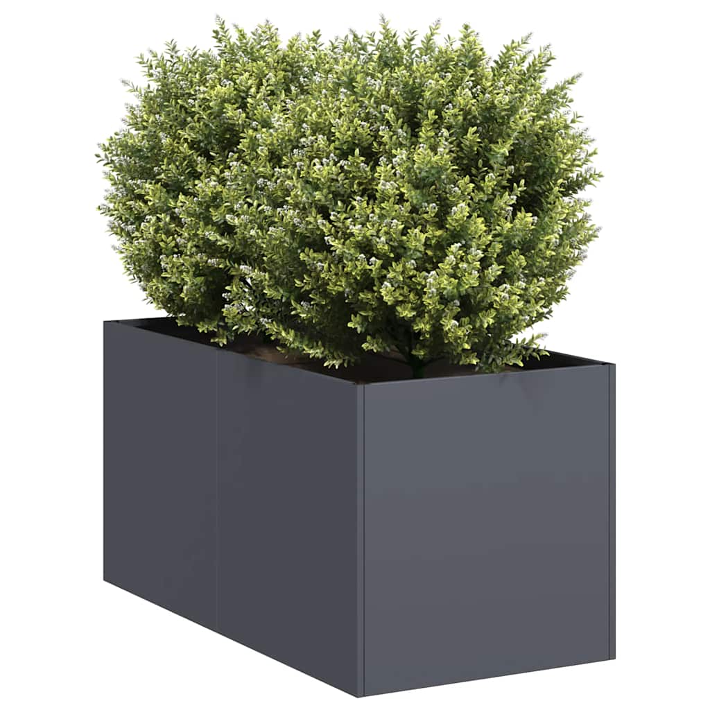 Planter 40x80x40 cm Cold-rolled Steel Depth 80 cm Height 40 cm Width 40 cm Anthracite