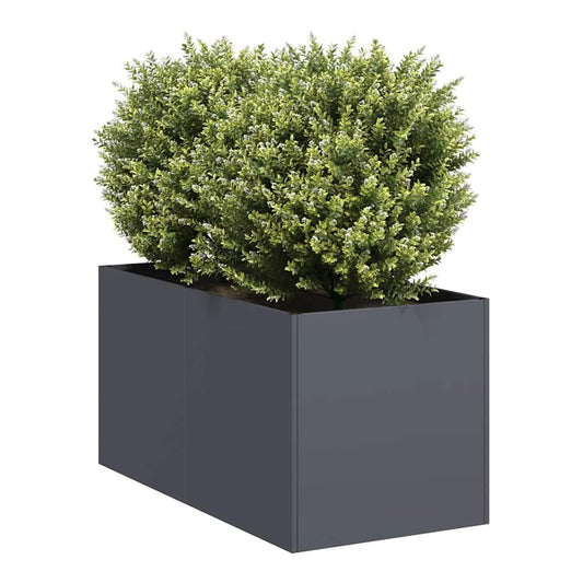 Planter 40x80x40 cm Cold-rolled Steel Depth 80 cm Height 40 cm Width 40 cm Anthracite
