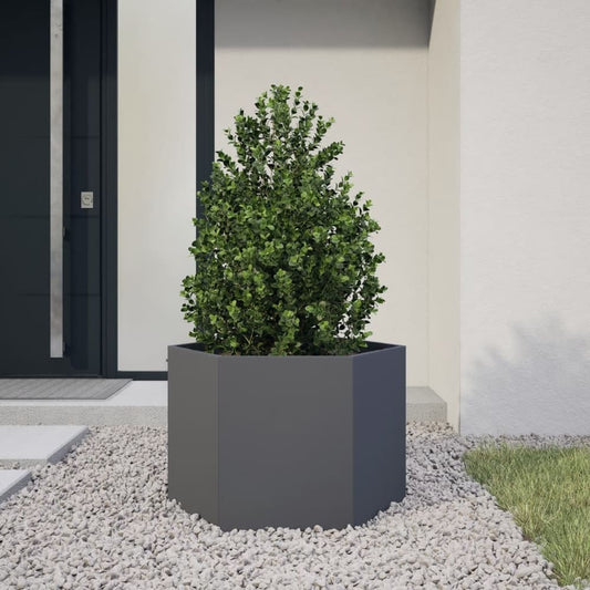 Planter Rusty 60x60x45 cm Corten Steel 1 Width 69 cm Steel/anthracite