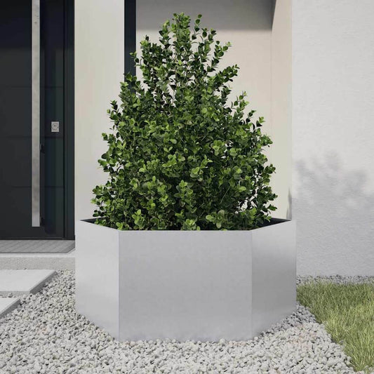 Planter Rusty 90x90x45 cm Corten Steel 1 Width 104 cm Galvanized steel/grey