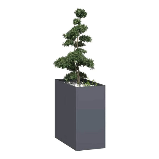 Planter Steel Depth 80 cm Height 80 cm Anthracite