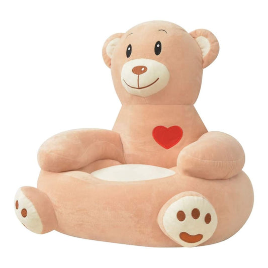 Plush Children's Chair Brown Bear