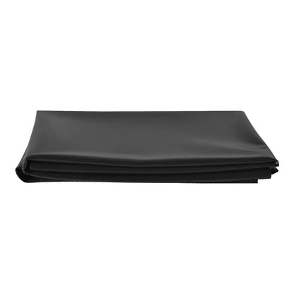 The pond liner displayed from a side angle showing the layered folds