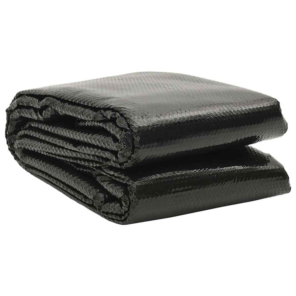 Pool Cover Black PE folded neatly showing its textured surface