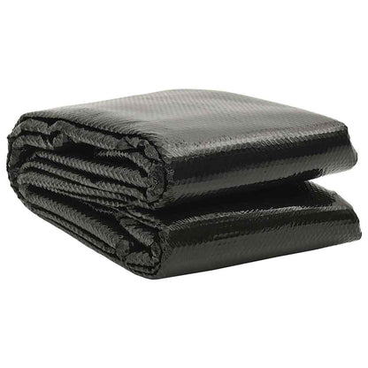 Pool Cover Black PE folded neatly showing its textured surface