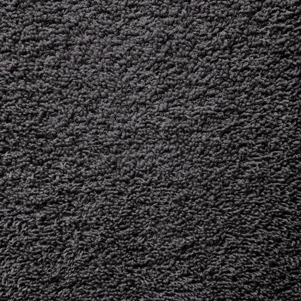 Close up of the fluffy texture of an anthracite hand towel