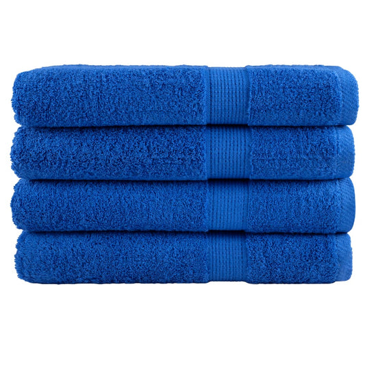 vidaXL Premium Sauna Towels "SOLUND" 4 pcs Blue 600 gsm folded neatly in a stack