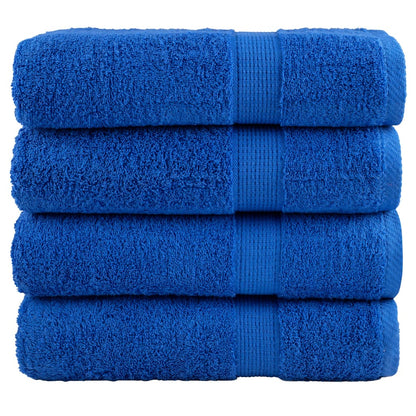 vidaXL Premium Shower Towels SOLUND 4 pcs Blue 600 gsm stacked neatly on top of each other
