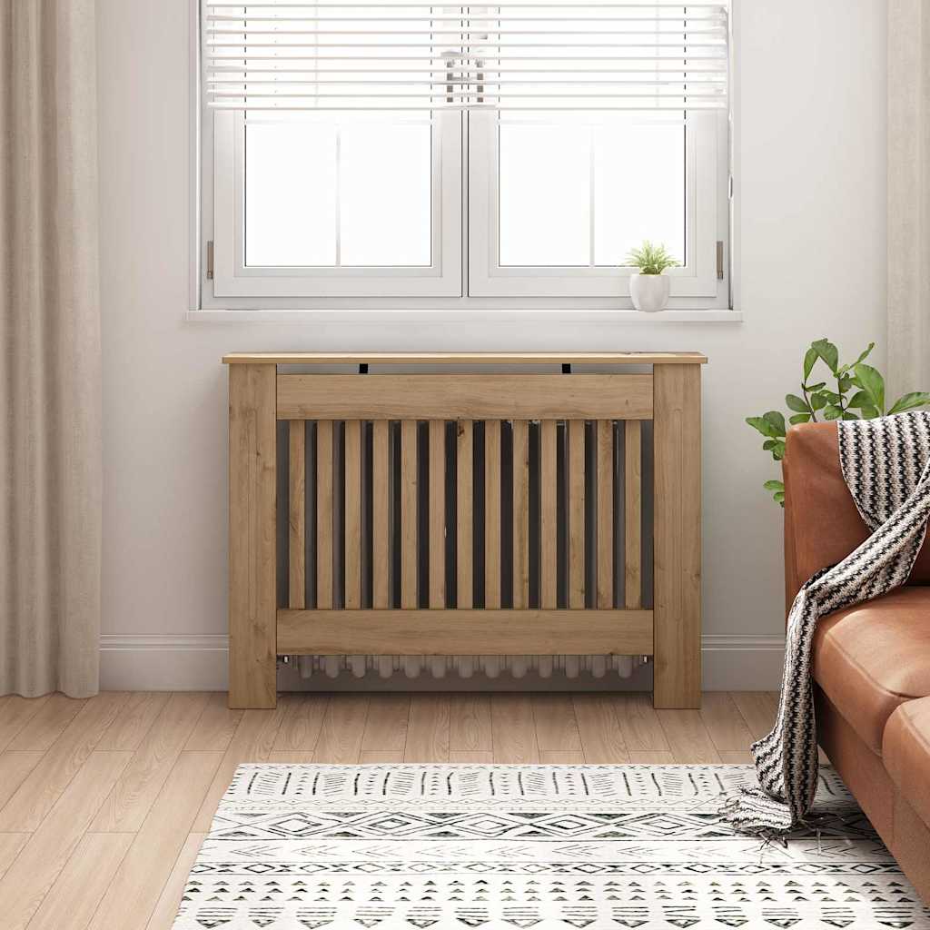 Radiator Cover 112 x 19 x 81.5 cm Engineered Wood 1 Depth 19 cm Width 112 cm Artisan oak
