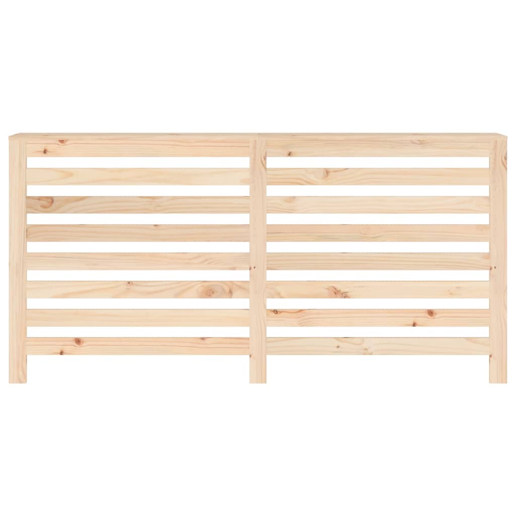 the radiator cover, a slatted wooden unit, shown from the back