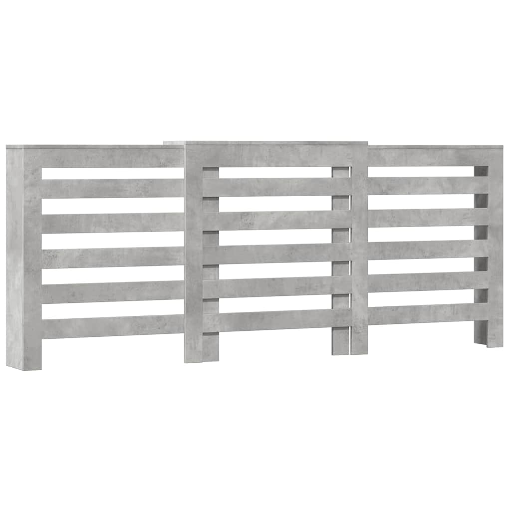 Concrete grey radiator cover with horizontal slats