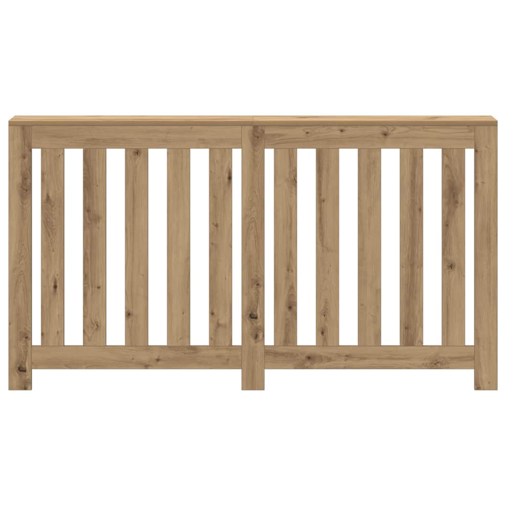 The radiator cover viewed directly from the front showing the vertical slat design
