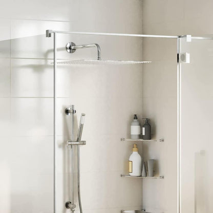 vidaXL Rain Shower Head Stainless Steel 304 Square installed in a modern shower cubicle