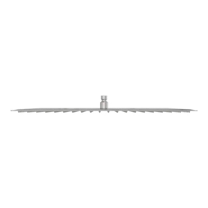 Side profile of the square rain shower head showing its slim design