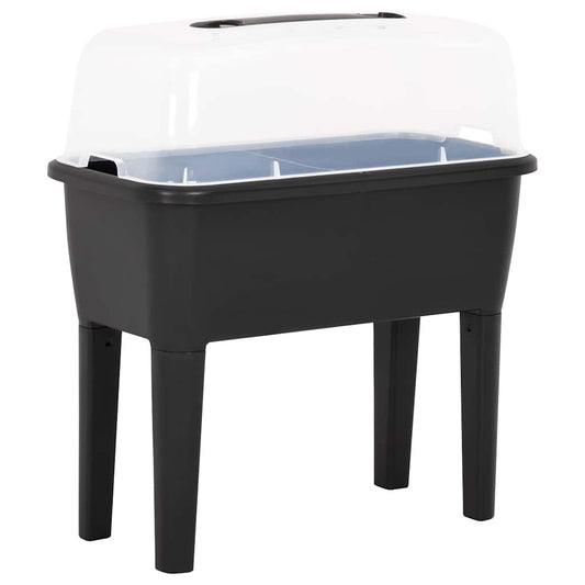 Raised Bed PP with a clear plastic lid standing on four sturdy legs