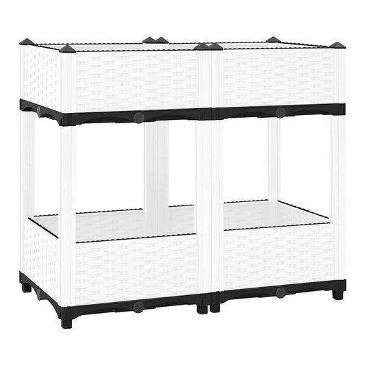Raised Bed Polypropylene without wheels White 80 x 40 x 71 cm