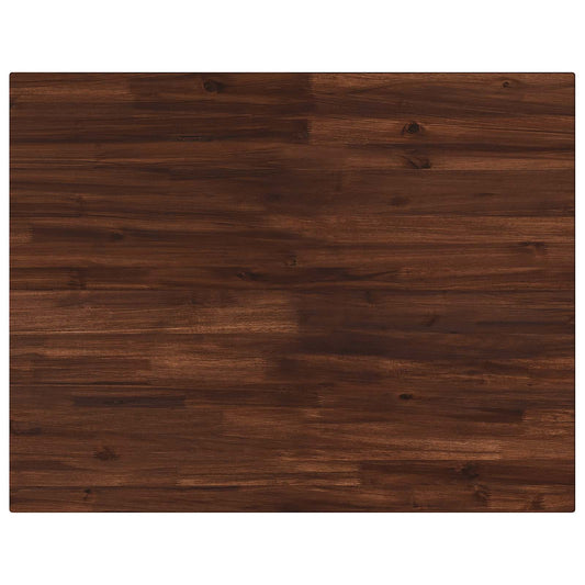 Rectangular table top with a dark wood grain pattern