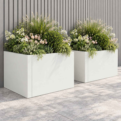 Retaining Wall Steel White