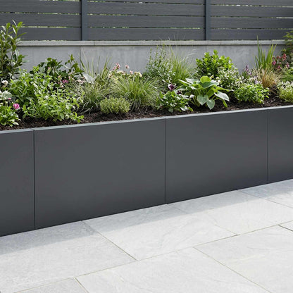 Retaining Wall 60 x 12 x 30 cm Steel Height 30 cm 2 Width 60 cm Anthracite