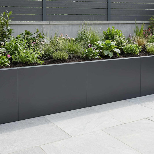 Retaining Wall 60 x 12 x 30 cm Steel Height 30 cm 2 Width 60 cm Anthracite